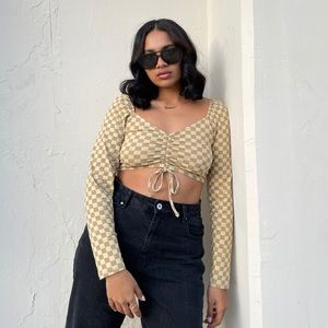 Checkered crop top